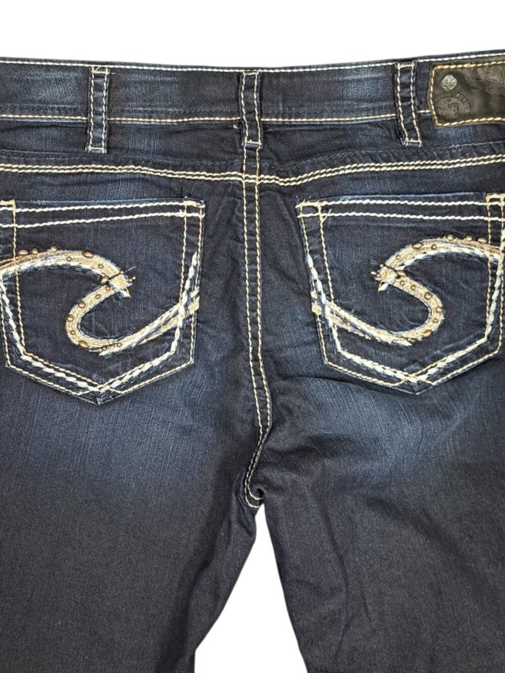 Silver Tuesday Bootcut Jeans Womens Sz 16/L33 (Actual 36/32) Dark Wash Blue Y2K